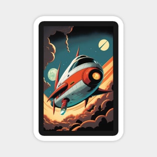 Retro Rocket! Magnet