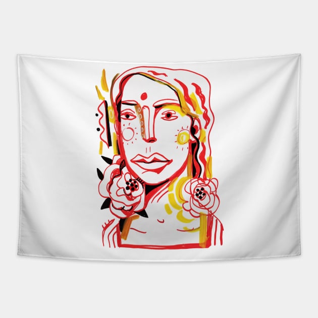 beautiful girl Tapestry by Daria Kusto