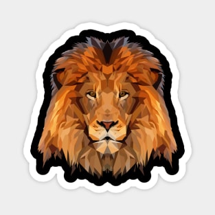 Lion Low Poly Art Magnet