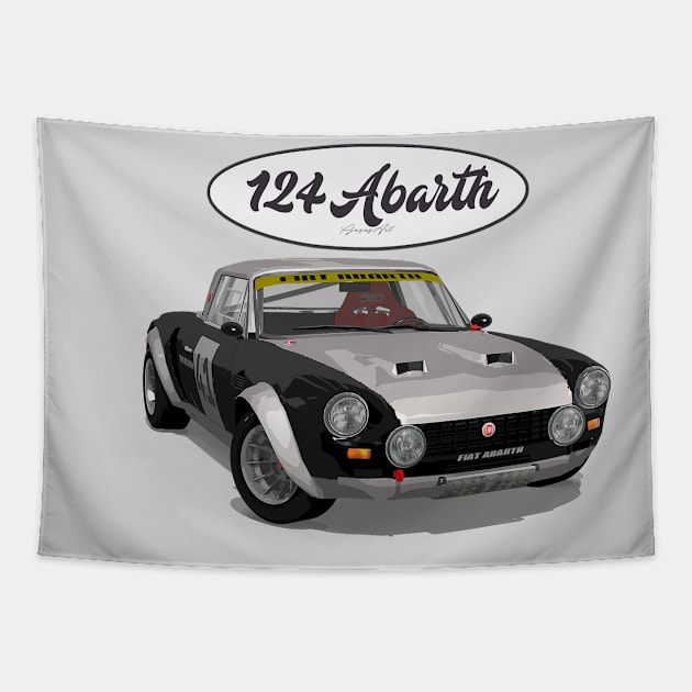 Abarth 124 41 Tapestry by PjesusArt