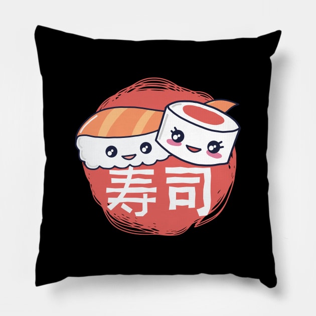 sushi Japanese style awesome culture design Pillow by Midoart