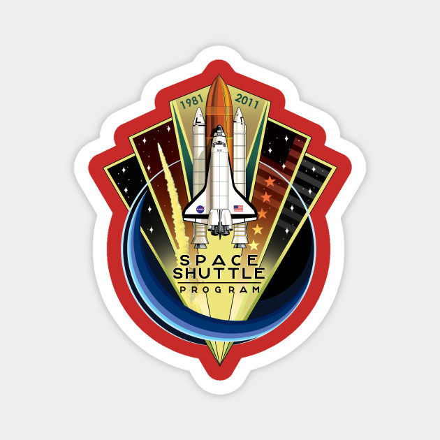 Officially approved merchandise - Vintage NASA logo & space shuttle mission  patch - Nasa Logo - Sticker