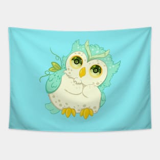 The little green owl- for Men or Women Kids Boys Girls love owl Tapestry