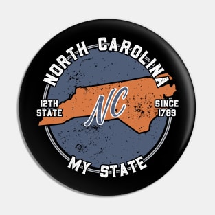 North Carolina My State Patriot State Tourist Gift Pin