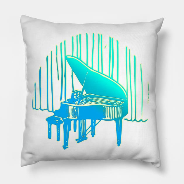 Piano concert hall Pillow by axtellmusic