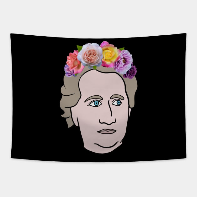 Goethe Portrait With Flower Crown Tapestry by isstgeschichte