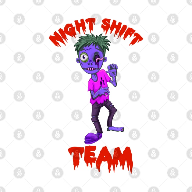 Team Night Shift, Scary Zombie by crimsonshirt