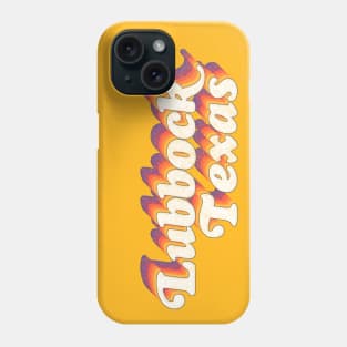 Lubbock, TX // Retro Typography Design Phone Case