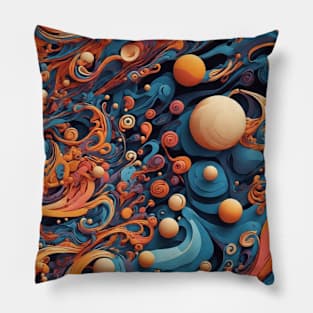 Cosmic Time Warp V2 Pillow