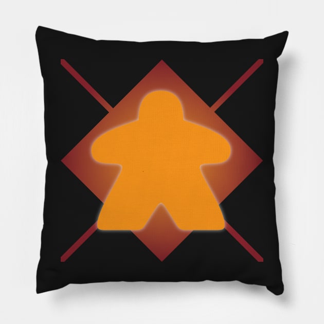 Argyle Meeples - Red Pillow by emilyRose3