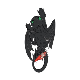 Toothless fanart, httyd dragon crawl, how to train your dragon, toothless T-Shirt