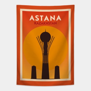 Astana city poster Tapestry