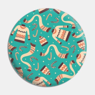 Green Christmas Print Pin