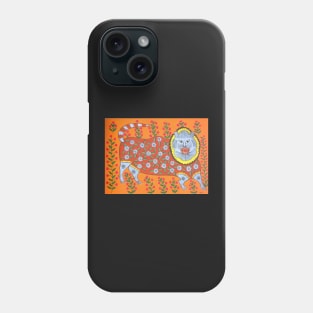 tiger laughs 1982 - Maria Primachenko Phone Case