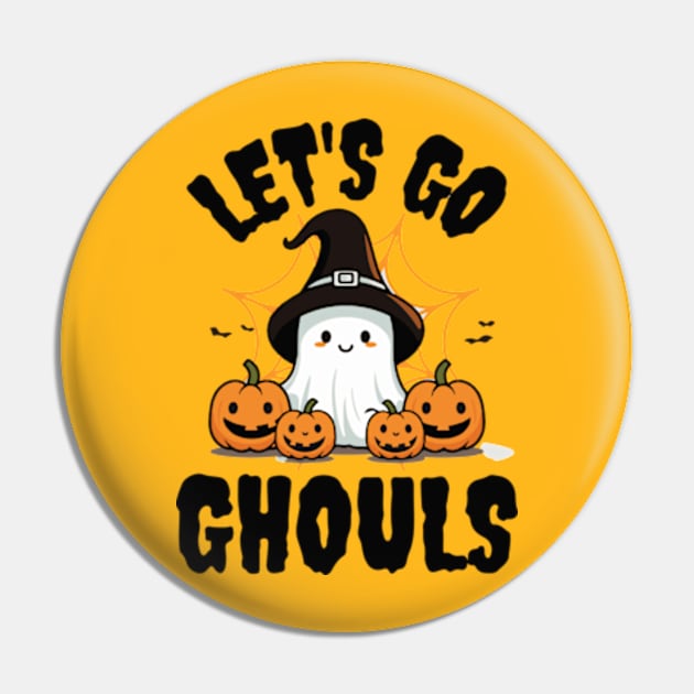 Let's Go Ghouls - Spooktacular T-Shirt for Ghostly Gatherings Pin by Jet Set Mama Tee