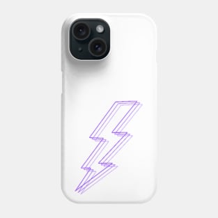 Purple Lightning Design Phone Case