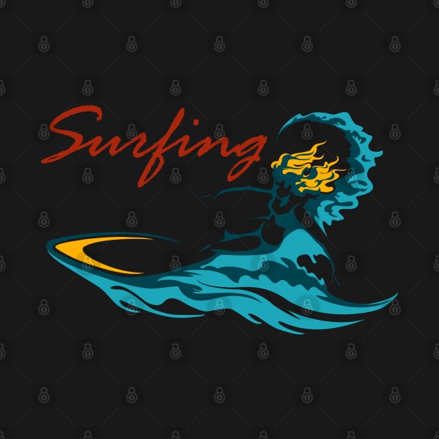 Surfing Club or Camp Emblem by devaleta