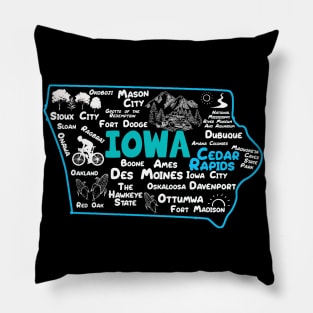 Cedar Rapids Iowa map Des Moines Sioux City, Mason City, Boone, Ames, Davenport, Ottumwa, Fort Madison Pillow