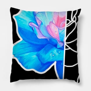 Blue Rose Pillow