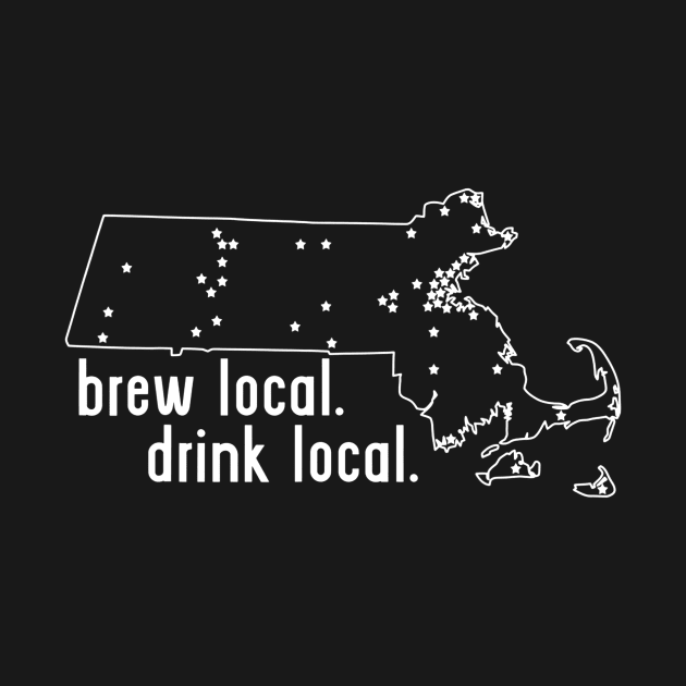 Massachusetts State Brewery Map  Craft Beer Graphic by lohstraetereva