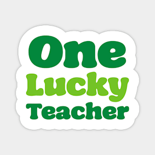 'One Lucky Teacher' St. Paddy's Day T-Shirt Magnet