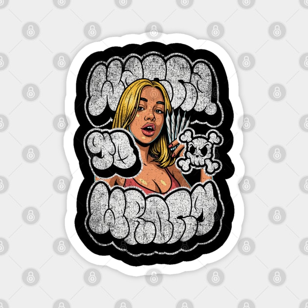 Bad girl Magnet by Wrongteeshirt