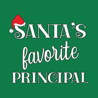 Santa's Favorite Principal Appreciation Gifts T-Shirt