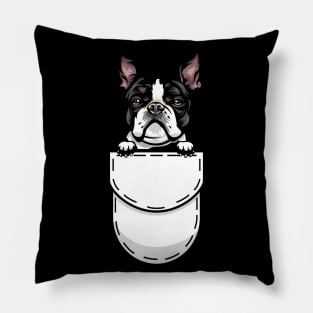 Funny Boston Terrier Pocket Dog Pillow