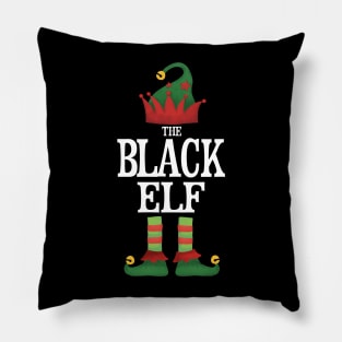 Black Elf Matching Family Group Christmas Party Pajamas Pillow