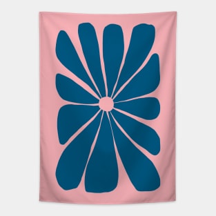 Blue, Pink Modern Flower Tapestry