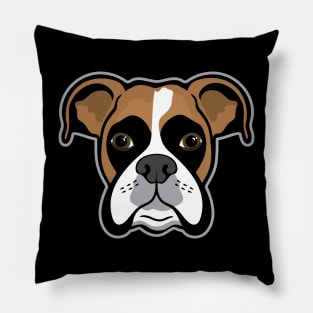 Boxer Dog Face Pillow