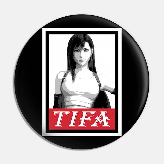 Tifa Remake Game Character Pin by beardline