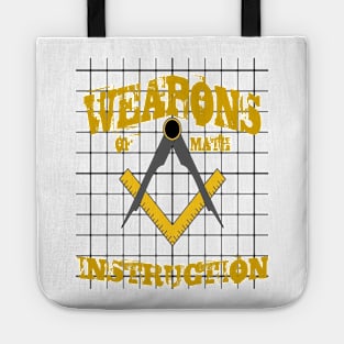 Weapons Of Math Instruction Fun Algebra Pun Yellow Tote