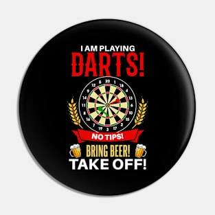 Cool darts player darts saying motif Pin