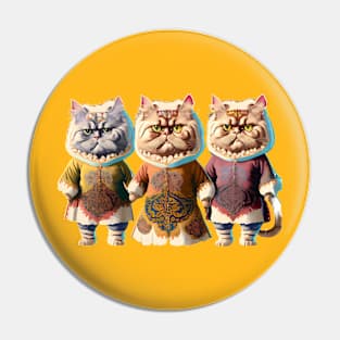 Victorian Court Cats Pin