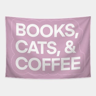 Books, Cats, and Coffee Tapestry