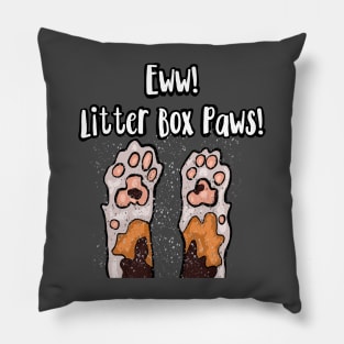 Eww! Litter Box Paws! Pillow