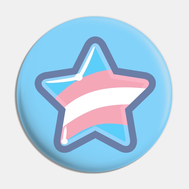 Trans Pride Star Pin by VernenInk