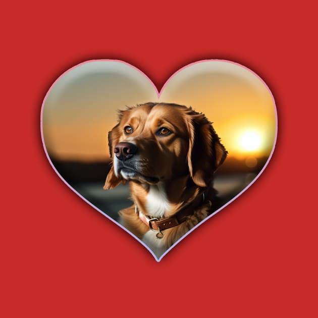 Dog With Big Heart by Volstime Graphic Designs