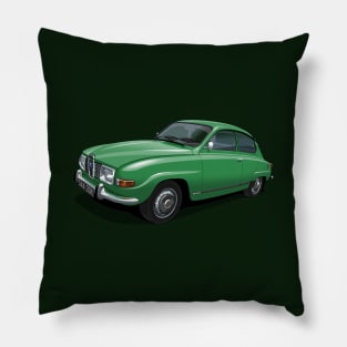 1971 Saab 96 saloon in tyrol green Pillow