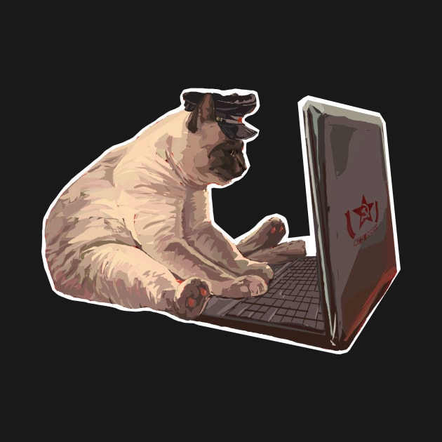 KGB cat sticker by Pushi