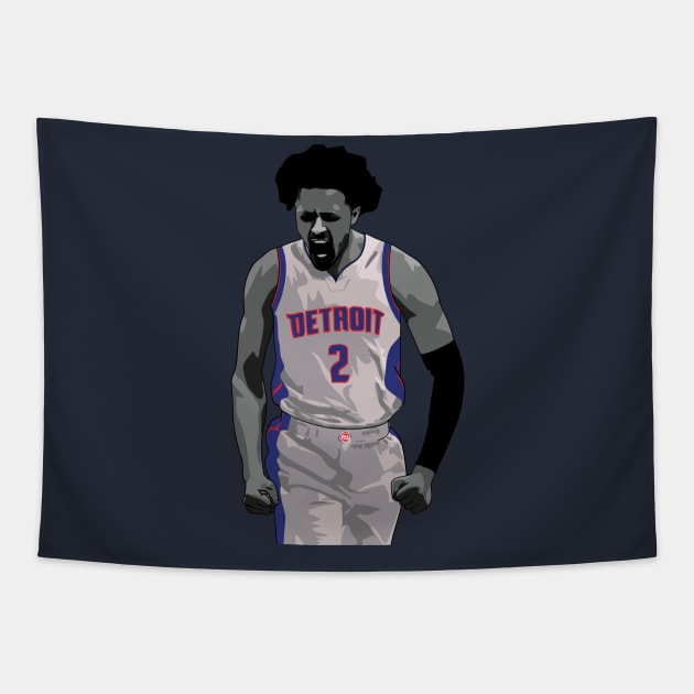 Cade Cunningham Vector Celebration Tapestry by qiangdade