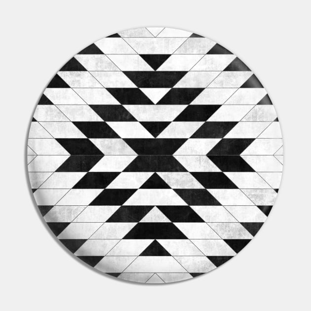 Urban Tribal Pattern No.15 - Aztec - White Concrete Pin by ZoltanRatko