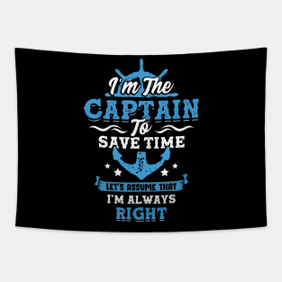 I'm The Captain Funny Boat Owner Gift Tapestry