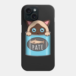 Cute Siamese Cat Pate Phone Case