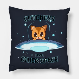 Orange cat cuteness from other space Pillow