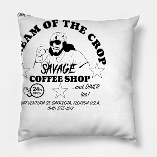 2 SIDED CREAM OF THE CROP SAVAGE COFFEE SHOP Pillow