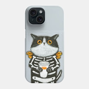 Skellie Coffee Cat Phone Case