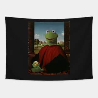 Kermit Holding Caprisun Tapestry