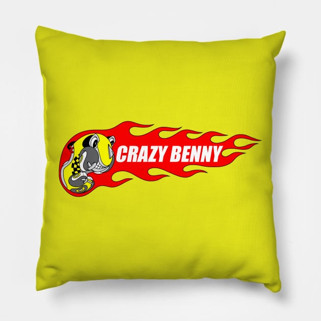 Crazy Benny Pillow by electricpidgeon